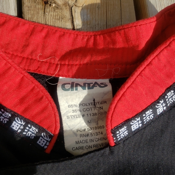 Panda Express Cook Shirt Short Sleeve Button Up Medium Embroidered Baggy - Picture 3 of 6